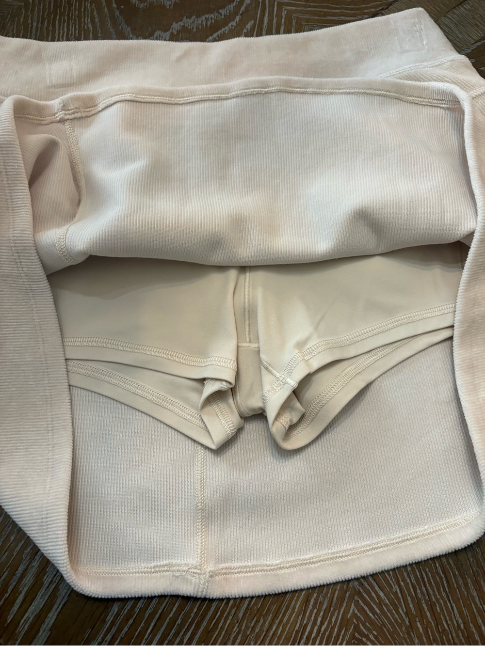 OFFLINE Beige Cropped Corduroy Tank Mini Dress Set - Neutral Two-Piece A225 - Picture 7 of 13